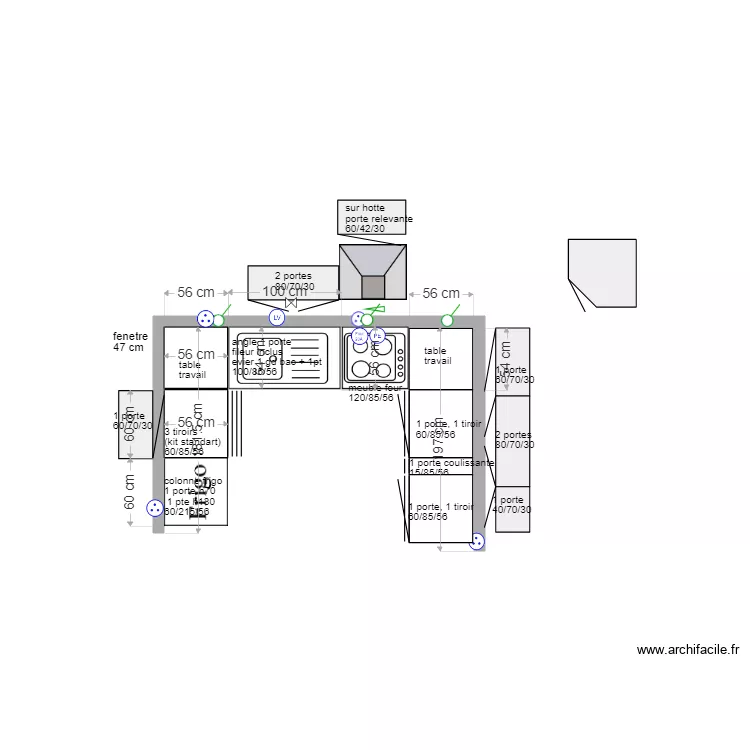 cuisine Bodiguel. Plan de 