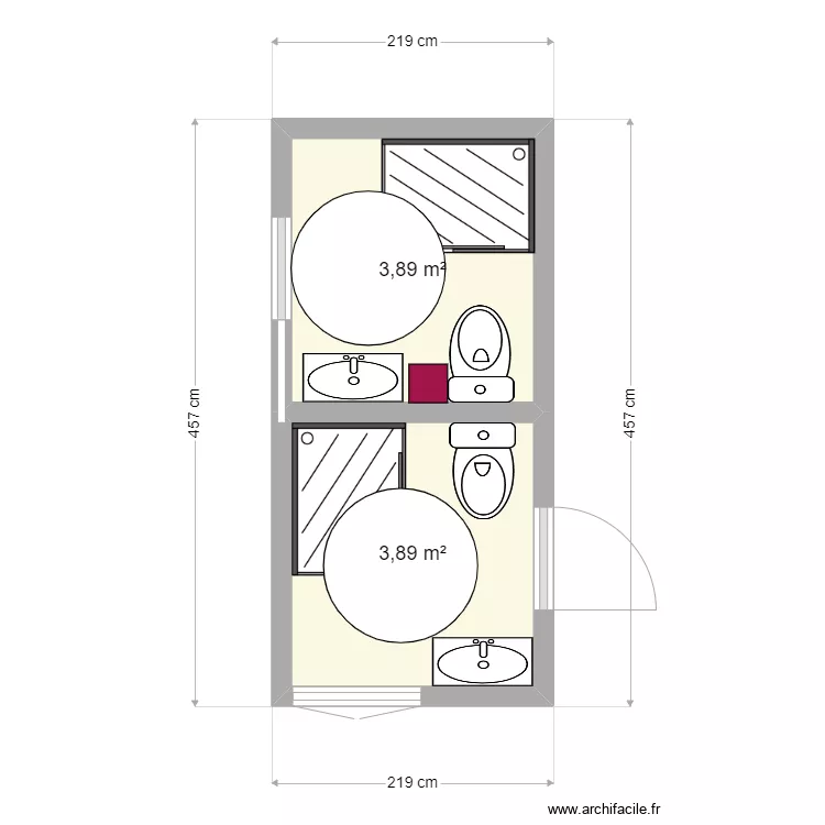 PLAN SDB RDC modifie. Plan de 