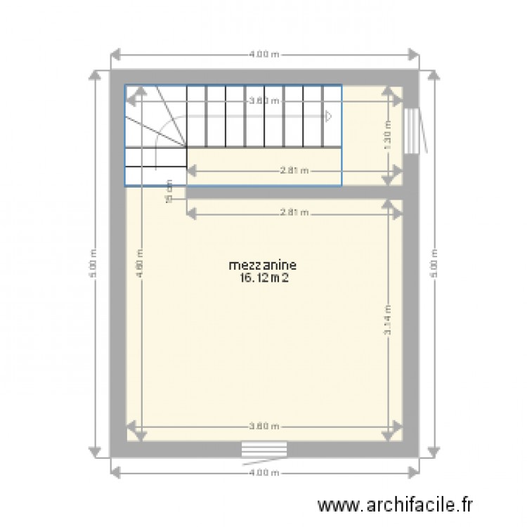 Plan mezzanine. Plan de 0 pièce et 0 m2