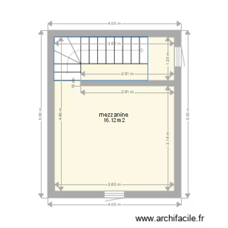 Plan mezzanine. Plan de 