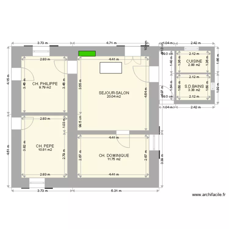 PLAN APPART SARI. Plan de 