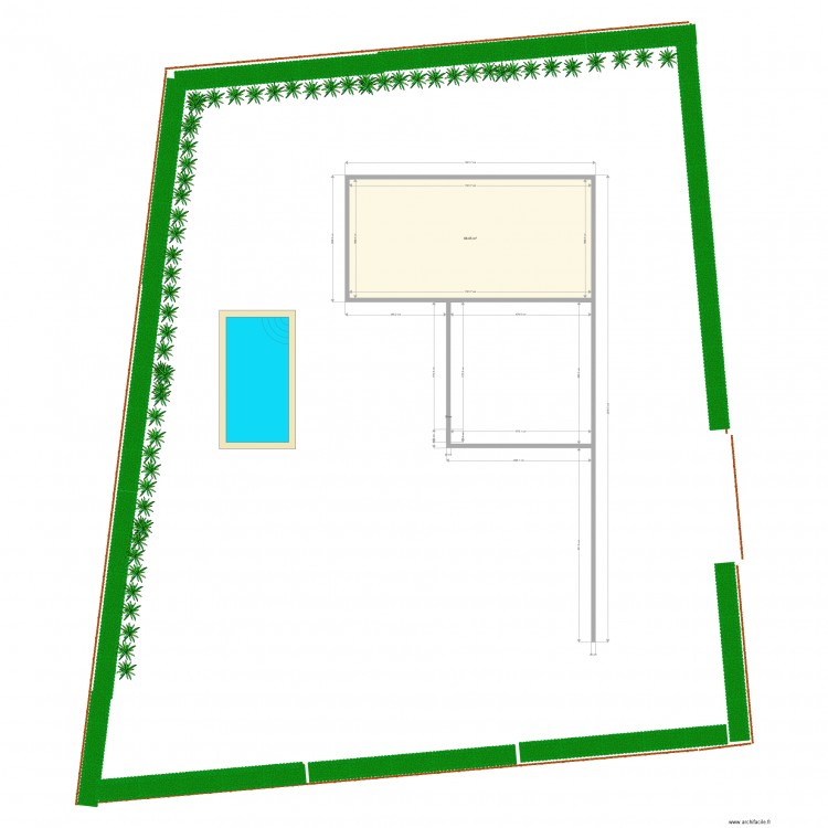 maison terrain. Plan de 0 pièce et 0 m2