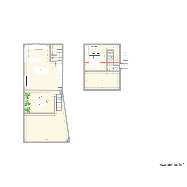 PLAN NU ECHELLE REELE TAT agencement 1. Plan de 0 pièce et 0 m2