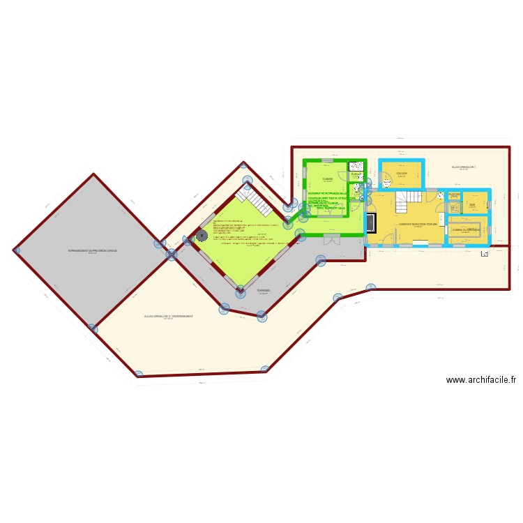 PC EXTENSION 54m2 /TERRASSEMENT PREVISIONNEL GARAGE. Plan de 0 pièce et 0 m2