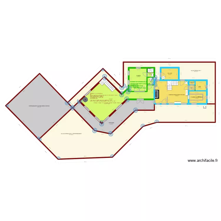 PC EXTENSION 54m2 /TERRASSEMENT PREVISIONNEL GARAGE. Plan de 