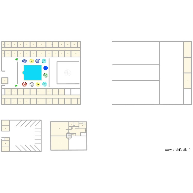 Brofo-1. Plan de 57 pièces et 1391 m2