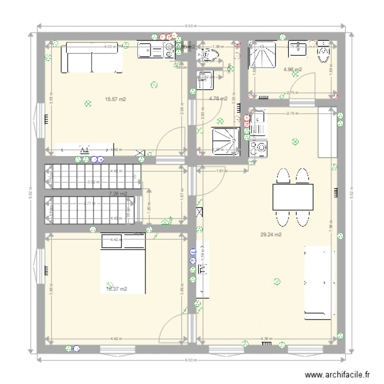 vie est belle 2 electricité. Plan de 0 pièce et 0 m2