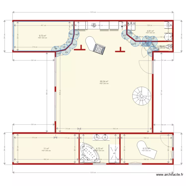 Maison Habitation ST CLAIR. Plan de 