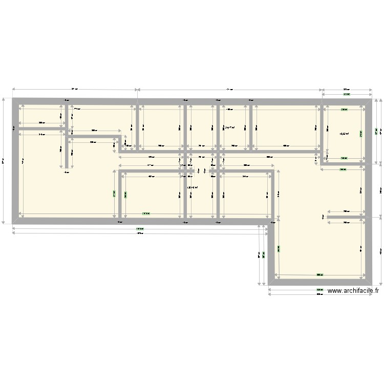 Klavdija2. Plan de 3 pièces et 184 m2