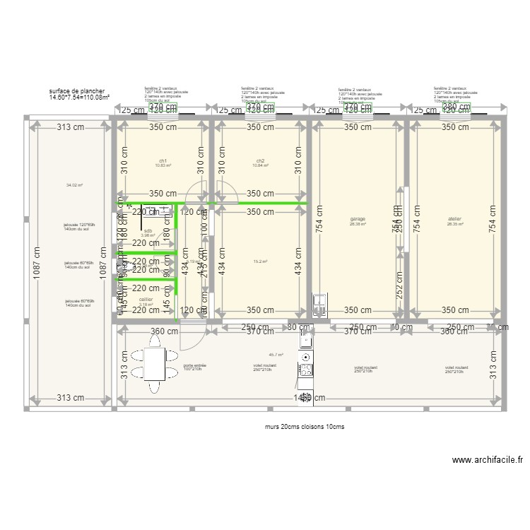  sous sol total  maison gwada version brut v4. Plan de 0 pièce et 0 m2