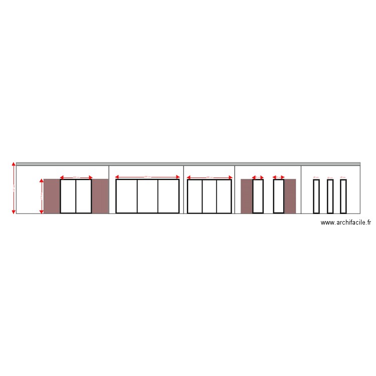 facade Sud . Plan de 0 pièce et 0 m2