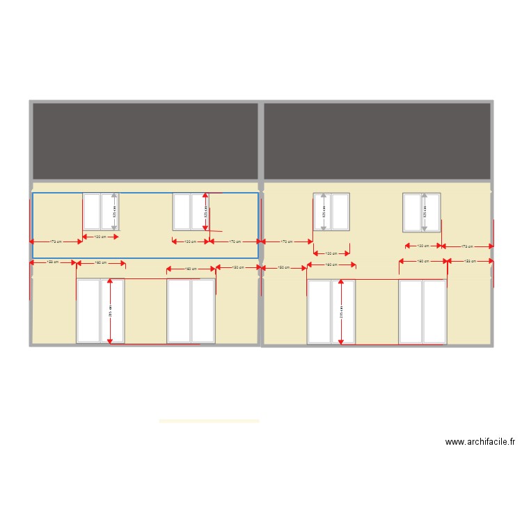 ouvertures LVDB FAR. Plan de 0 pièce et 0 m2