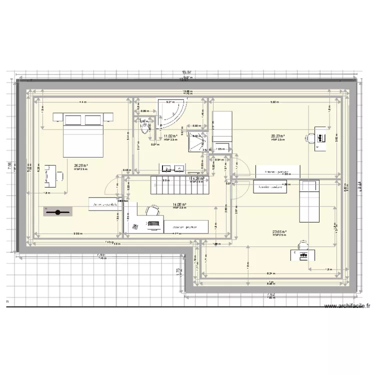 etage dadyver3. Plan de 