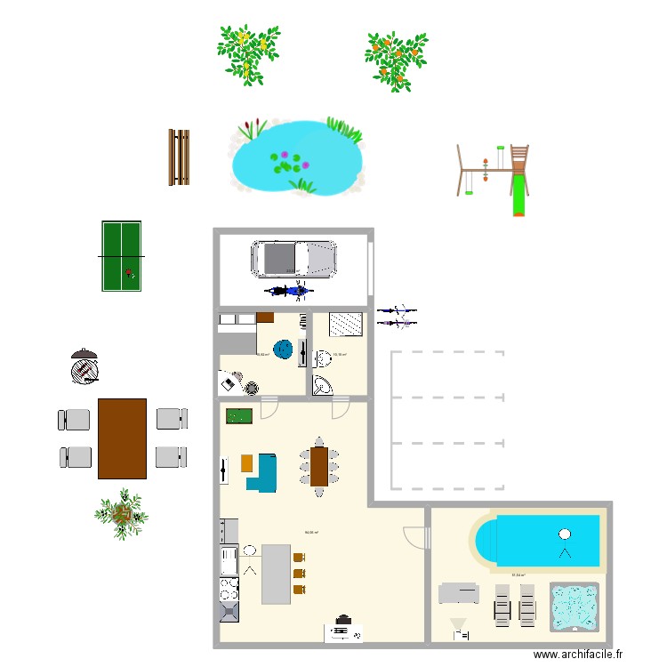 Casa ideal 7. Plan de 5 pièces et 195 m2