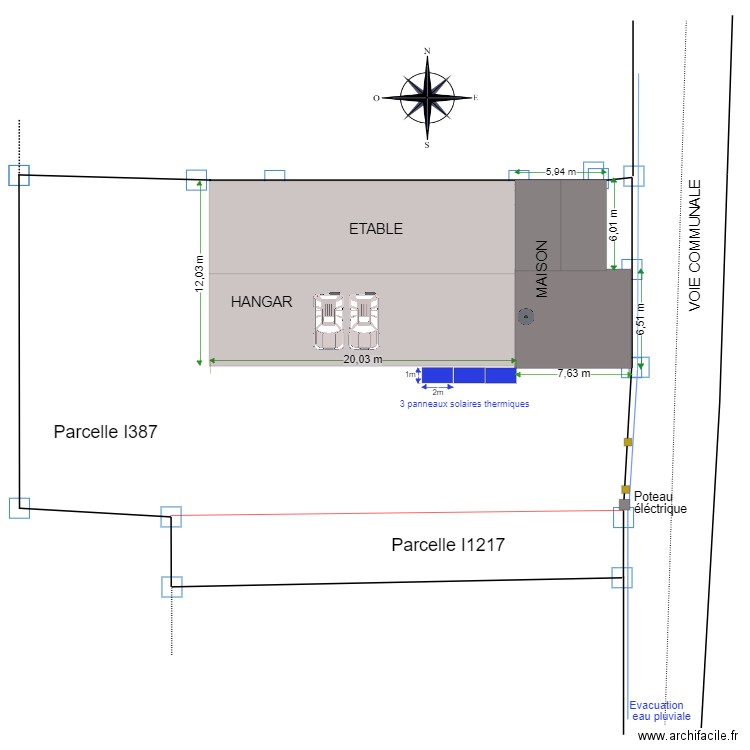 plan masse DP SSC Evran. Plan de 0 pièce et 0 m2