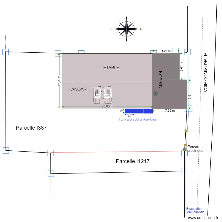 plan masse DP SSC Evran. Plan de 