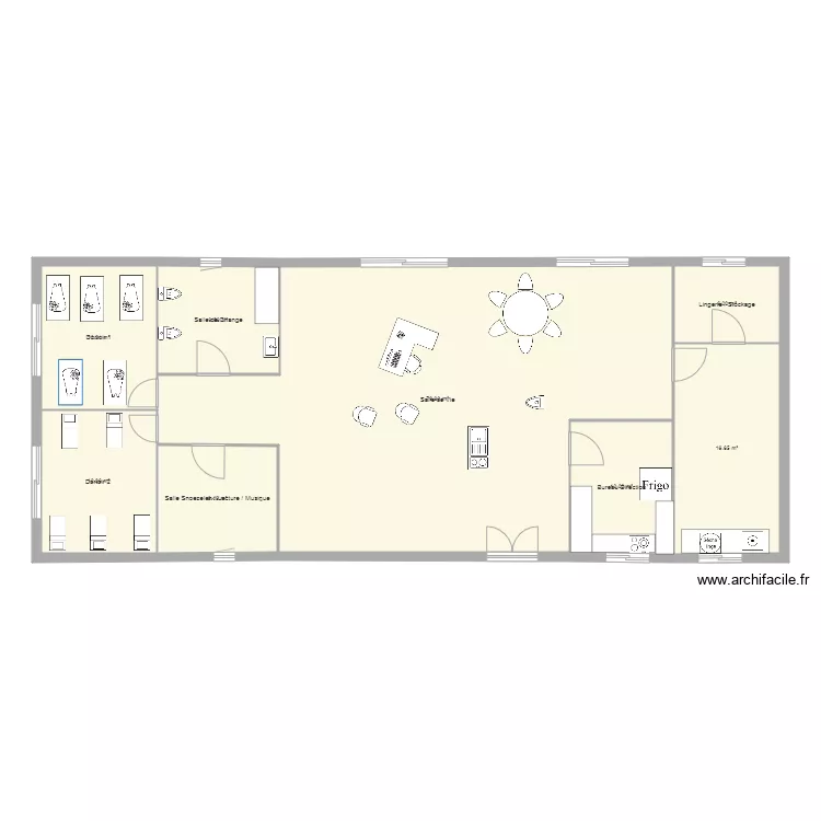 micro cr&eacute;che. Plan de 