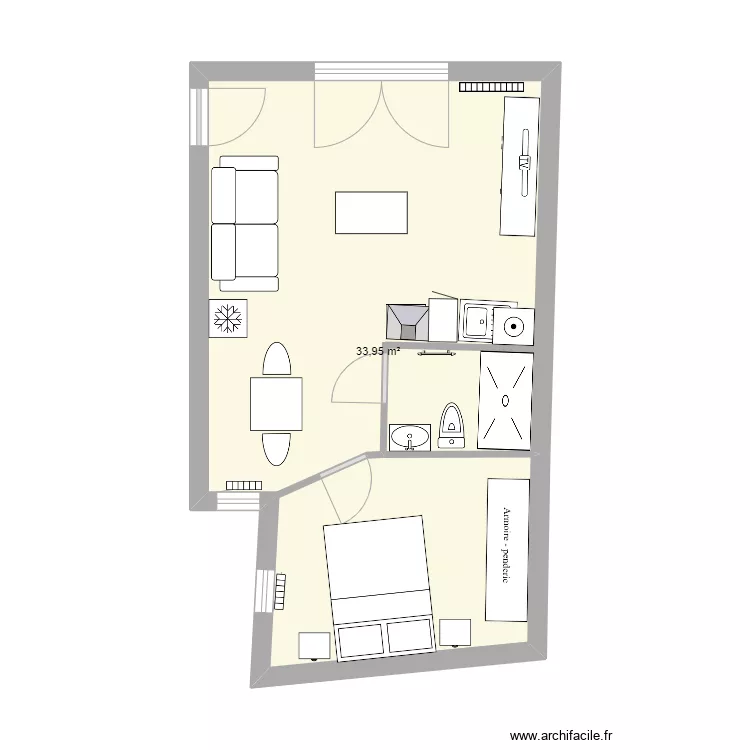 appartement C2 propo3. Plan de 