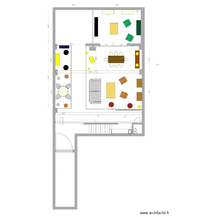 Entrepot_Scéno_1. Plan de 2 pièces et 158 m2