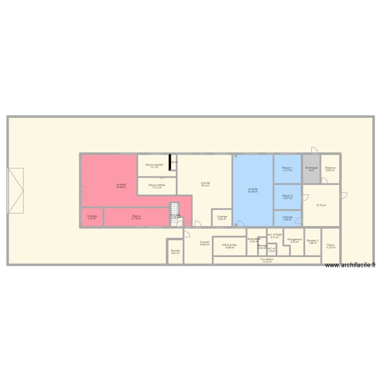 91 MONTGERON PROJET 13 Mercure V 090622 Arl. Plan de 28 pièces et 912 m2