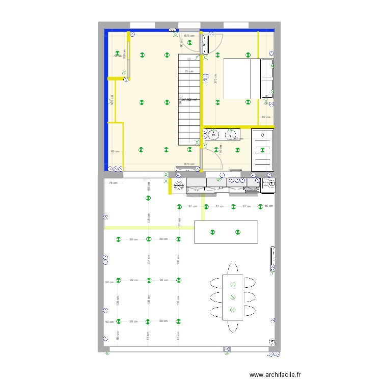 Cécile 5 . Plan de 3 pièces et 114 m2