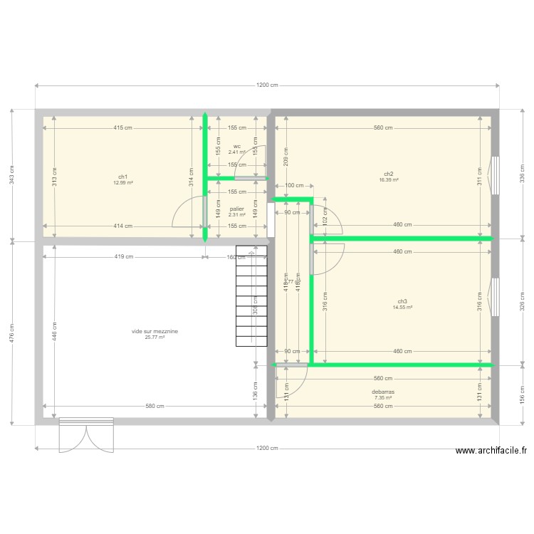 robby etage. Plan de 0 pièce et 0 m2