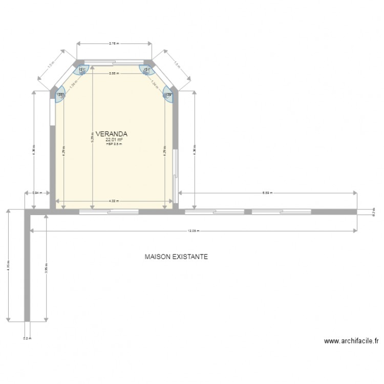 VERANDA MACONNEE. Plan de 0 pièce et 0 m2