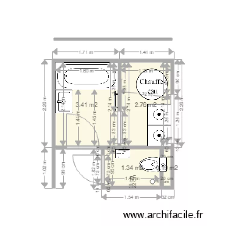 salle de bain rdc derniere version 210416. Plan de 