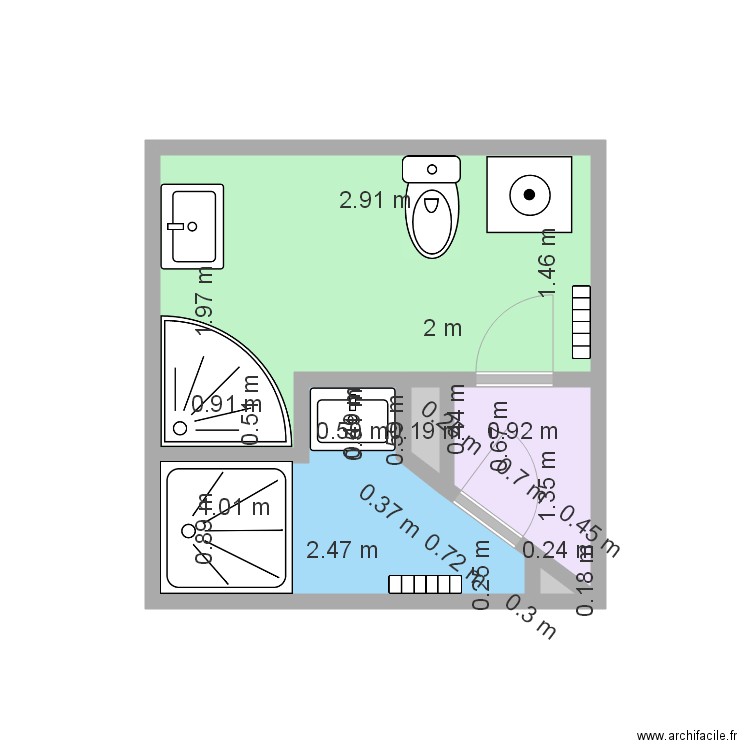 sdb. Plan de 0 pièce et 0 m2