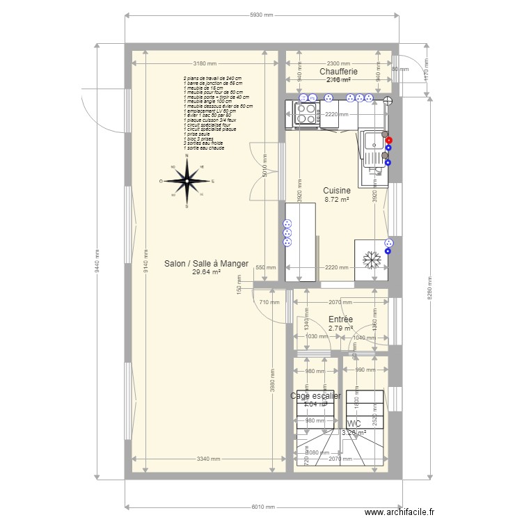 SOLTERRE 3 pl Bourg Aménagement Cuisine v6. Plan de 0 pièce et 0 m2