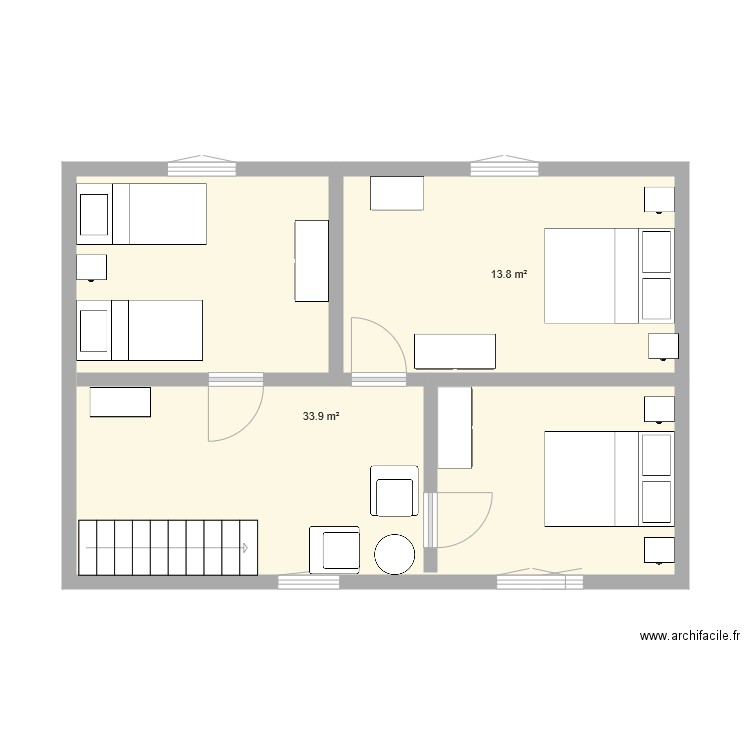 etage petit chalet. Plan de 0 pièce et 0 m2