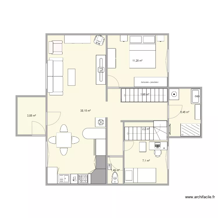 projet maison Cleder. Plan de 