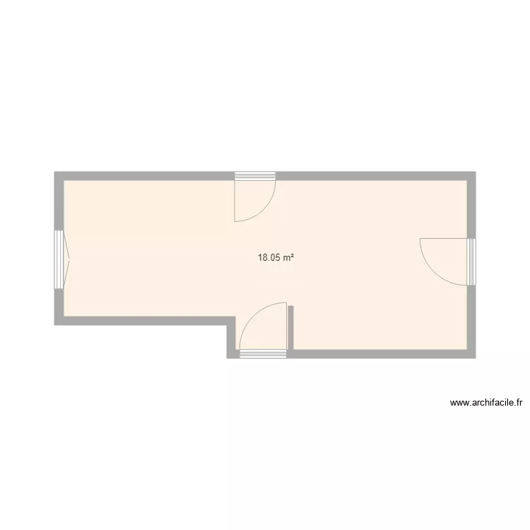 Chambre cousin. Plan de 