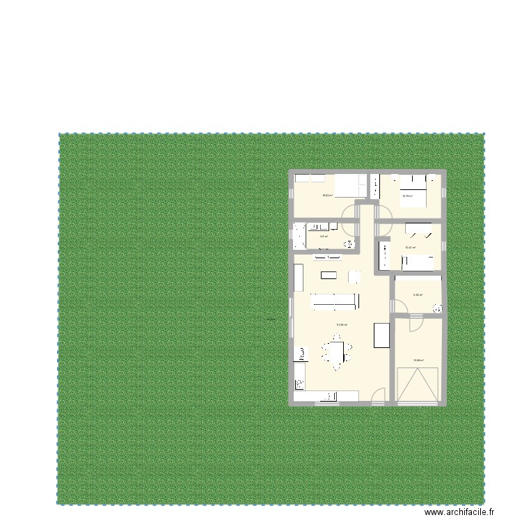 Plan 3. Plan de 7 pièces et 110 m2