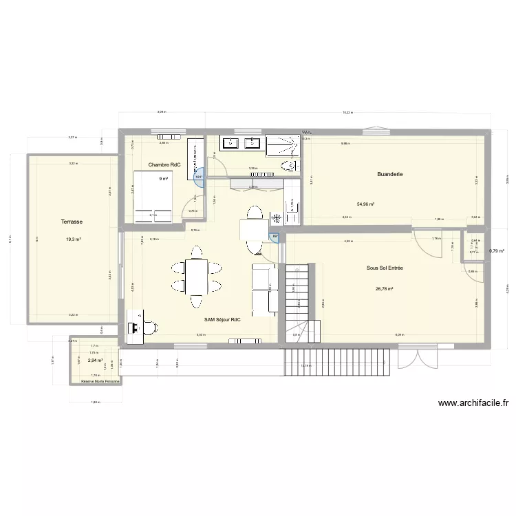 mamie modification 2. Plan de 0 pièce et 0 m2