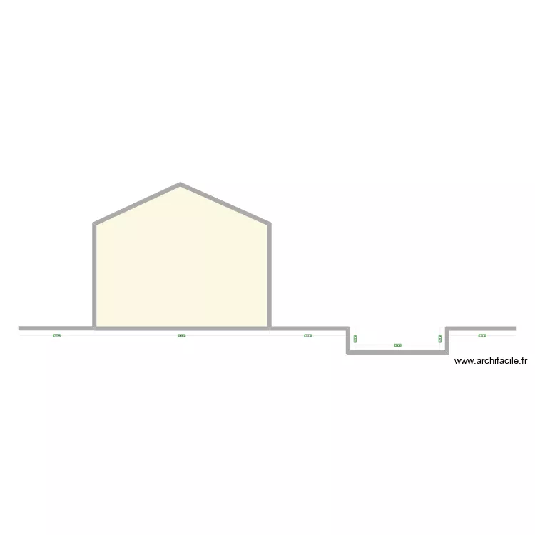 Coupe PIscine. Plan de 