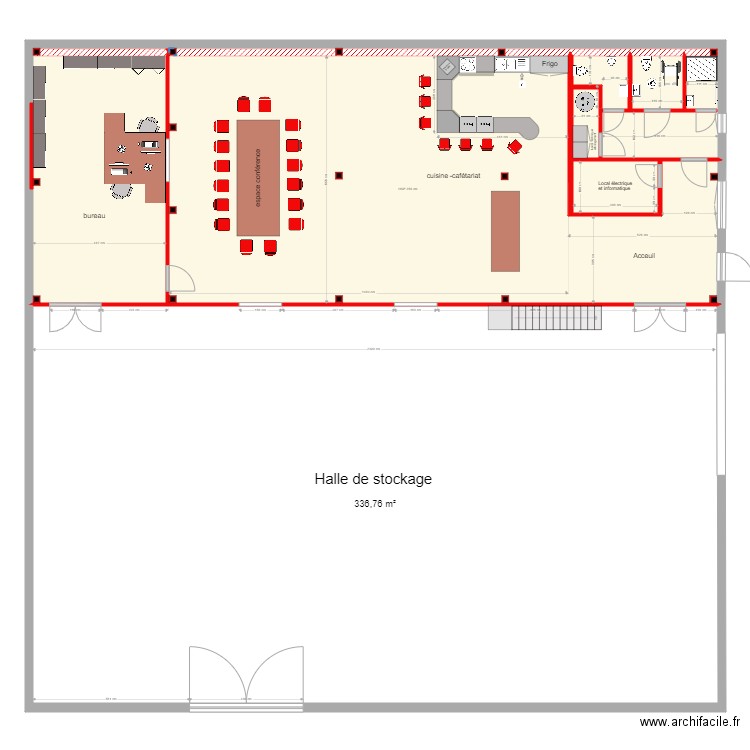 Cartons du Coeur 3 version 1 mai. Plan de 7 pièces et 542 m2