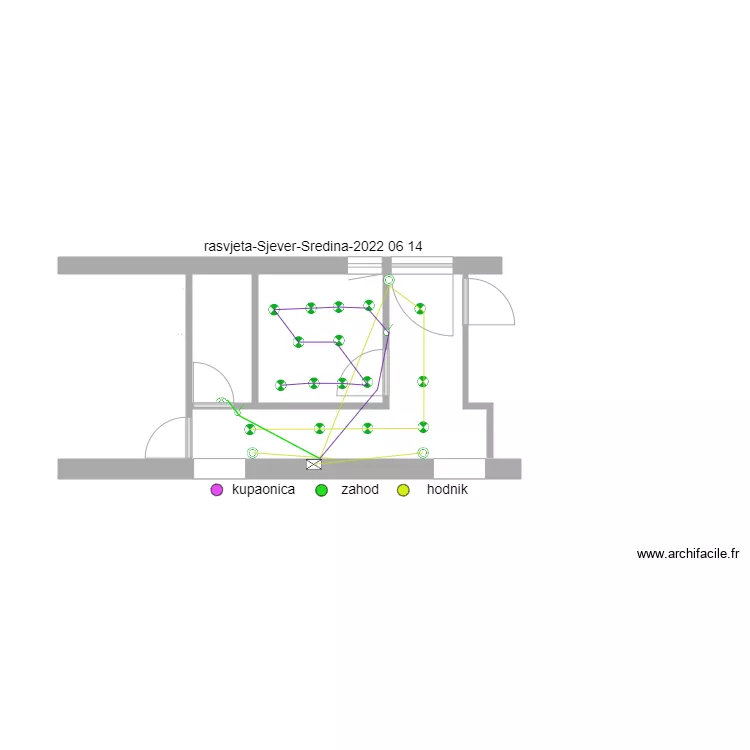 plan-Rasvjeta-Sjever-Sredina. Plan de 