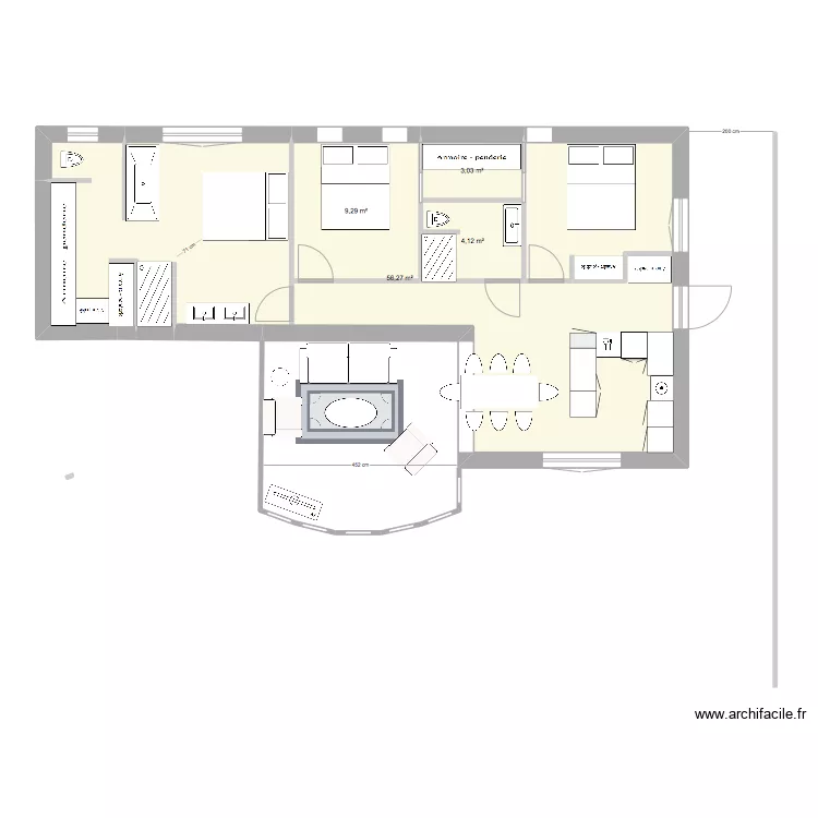Appartement Nono 3. Plan de Appartement Nono 3. Plan de