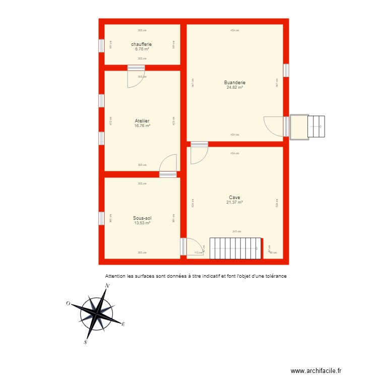 BI 3144 Sous sol côté. Plan de 0 pièce et 0 m2