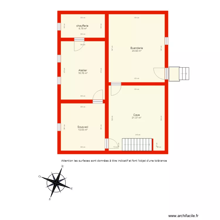 BI 3144 Sous sol c&ocirc;t&eacute;. Plan de 