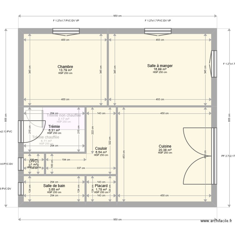 Vacant 26 st eulalie. Plan de 18 pièces et 213 m2