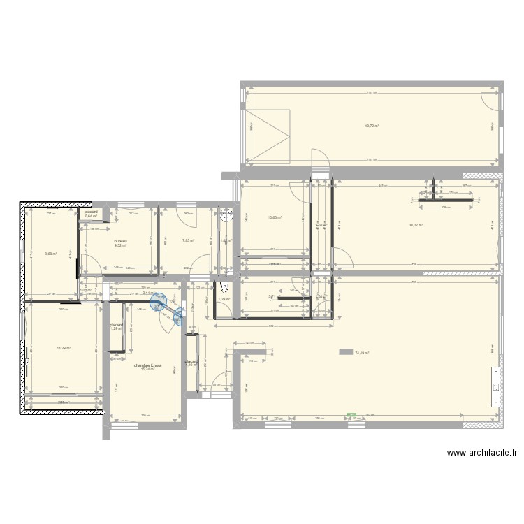 villa lignan mur. Plan de 21 pièces et 238 m2