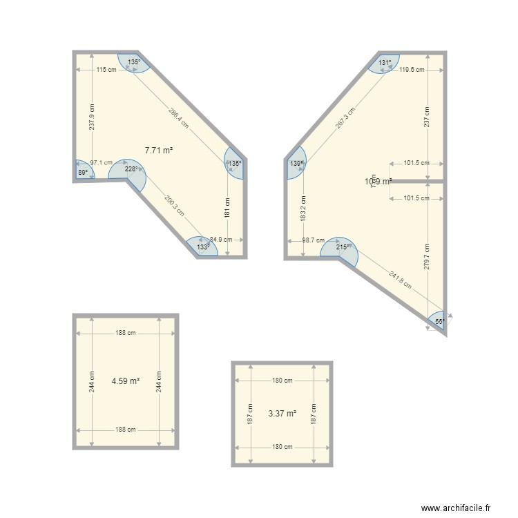 martel dde. Plan de 0 pièce et 0 m2