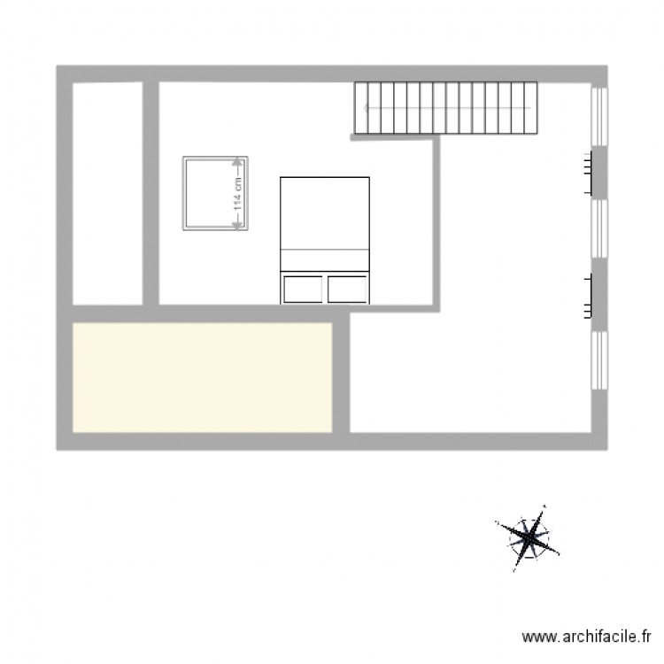 Marguerite Chambre mezzanine 1. Plan de 0 pièce et 0 m2