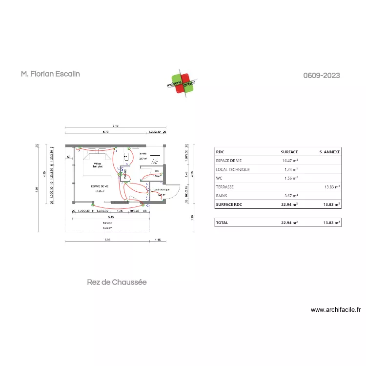 ESCALIN ARBOR. Plan de 