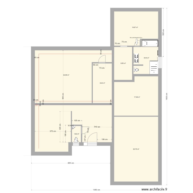 plan cloisons et caissons. Plan de 0 pièce et 0 m2