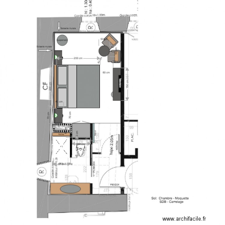 CHAMBRE 2. Plan de 0 pièce et 0 m2