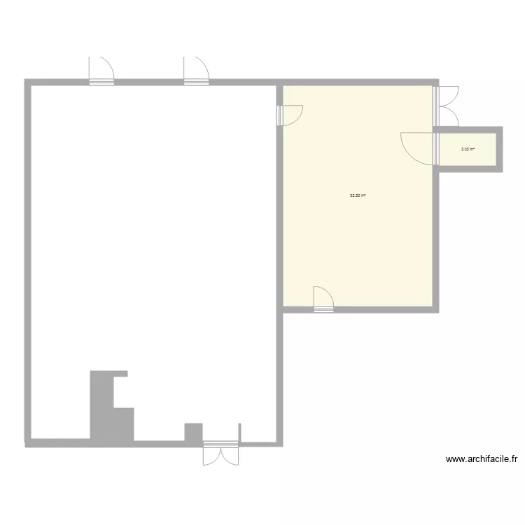 Laboratoire p&acirc;tisserie. Plan de 