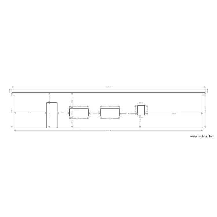 facade nord. Plan de 